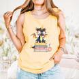 Book Lover Chibi Dragon With Big Red Glasses Bookworm Comfort Colors Tank Top Grey