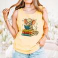 Book Lover Elephant Reading Books Library Read Books Be Kind Comfort Colors Tank Top Grey