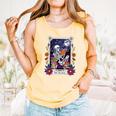 Book Lover Tarot Card The Reader Mystic Skeleton Comfort Colors Tank Top Grey