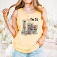 Book Lovers Bookworm Book Nerd I'm Ok Teacher School Comfort Colors Tank Top Grey