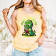 Book A Saurus Bookasaurus Dinosaur Book Girls Boys Toddler Comfort Colors Tank Top Grey