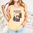All Booked For Christmas Cute Bookish Cat Lover Comfort Colors Tank Top Grey All Booked For Christmas Cute Bookish Cat Lover Comfort Colors Tank Top Grey