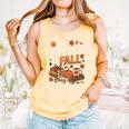 All Booked For Fall Pumpkin Books Thanksgiving Autumn Leaves Comfort Colors Tank Top Grey