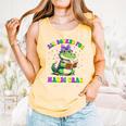 All Booked For Mardi Gras Crocodile Reading Book Teacher Comfort Colors Tank Top Grey
