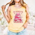 All Booked For Valentine Books Lover Teacher Floral Comfort Colors Tank Top Grey