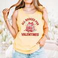 All Booked For Valentines Bow Heart Book Lover Valentine Day Comfort Colors Tank Top Grey
