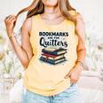 Bookmarks Are For Quitters Reading Quote Book Lover Comfort Colors Tank Top Grey
