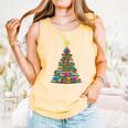 Bookmas Christmas Book Tree Book Lover English Teacher Comfort Colors Tank Top Grey