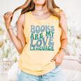 Books Are My Love Language Retro Book Quote Comfort Colors Tank Top Grey Books Are My Love Language Retro Book Quote Comfort Colors Tank Top Grey