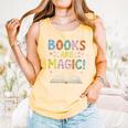 Books Are Magic Whimsical Retro Bookworm Comfort Colors Tank Top Grey Books Are Magic Whimsical Retro Bookworm Comfort Colors Tank Top Grey