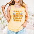 Bookworm This Is My Reading Pajama Book And Pajama Comfort Colors Tank Top Grey