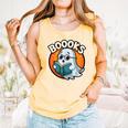 BOOOKS Cute Ghost Reading Books Halloween Comfort Colors Tank Top Grey