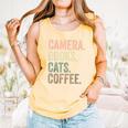 Camera Books Cats And Coffee Lover Photography Men Women Comfort Colors Tank Top Grey