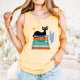 Cat And Books Retro Midcentury Mid Century Aesthetic Comfort Colors Tank Top Grey Cat And Books Retro Midcentury Mid Century Aesthetic Comfort Colors Tank Top Grey