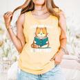 Cat Reading Books Bookworm Read One More Chapter Comfort Colors Tank Top Grey Cat Reading Books Bookworm Read One More Chapter Comfort Colors Tank Top Grey