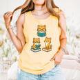 Cats Reading Book Lover Reading Bookworm Reader Comfort Colors Tank Top Grey