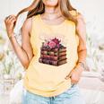 Chapter 67 Floral Book Stack Comfort Colors Tank Top Grey