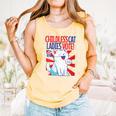 Childless Cat Ladies Vote Kamala Harris Cute Comic Book Cat Comfort Colors Tank Top Grey