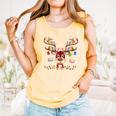 Christmas Librarian Reindeer Matching Book Lover Comfort Colors Tank Top Grey