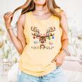 Christmas Librarian Reindeer Matching Family Book Lover Xmas Comfort Colors Tank Top Grey