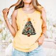 Christmas Tree Books Comfort Colors Tank Top Grey