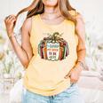 I Closed My Book To Be Here Fall Pumpkin Comfort Colors Tank Top Grey