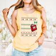 I Closed My Book To Be Here Ugly Christmas Sweater Comfort Colors Tank Top Grey