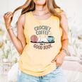 Coffee Crochet Good Book Bookish Yarn Crafter Comfort Colors Tank Top Grey Coffee Crochet Good Book Bookish Yarn Crafter Comfort Colors Tank Top Grey