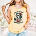 I Like My Coffee ICY & My Books Spicy For Book Lovers Comfort Colors Tank Top Grey I Like My Coffee ICY & My Books Spicy For Book Lovers Comfort Colors Tank Top Grey