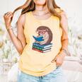 Cool Hedgehog Book Nerd Readers Comfort Colors Tank Top Grey Cool Hedgehog Book Nerd Readers Comfort Colors Tank Top Grey