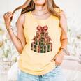 Coquette Christmas Book Tree Xmas Lights Librarian Teacher Comfort Colors Tank Top Grey Coquette Christmas Book Tree Xmas Lights Librarian Teacher Comfort Colors Tank Top Grey