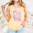 Coquette Reading Book Lover Pink Bow Bookish Mom & Daughter Comfort Colors Tank Top Grey