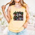 Cosy Sloth In Bookshelf With Plants Comfort Colors Tank Top Grey