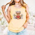 Cute Baby Highland Cow Reading Book Lover Toddler Comfort Colors Tank Top Grey Cute Baby Highland Cow Reading Book Lover Toddler Comfort Colors Tank Top Grey