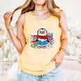 Cute Christmas A Penguin Reading Book Snowflake Hot Teacher Comfort Colors Tank Top Grey