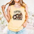 Cute Coffee Cats Books Lover Idea Women Men Kids Comfort Colors Tank Top Grey Cute Coffee Cats Books Lover Idea Women Men Kids Comfort Colors Tank Top Grey