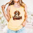 Cute Dog Beagle Reading Book Comfort Colors Tank Top Grey Cute Dog Beagle Reading Book Comfort Colors Tank Top Grey