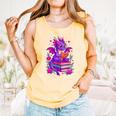 Cute Dragon Reading Books Bookworm Comfort Colors Tank Top Grey Cute Dragon Reading Books Bookworm Comfort Colors Tank Top Grey