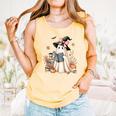 Cute Ghost Reading Book Librarian Book Lover Comfort Colors Tank Top Grey