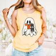 Cute Ghost Reading Book Spooky Season Halloween Costume Kids Comfort Colors Tank Top Grey