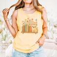 Cute Kawaii Cat Books Flowers Comfort Colors Tank Top Grey Cute Kawaii Cat Books Flowers Comfort Colors Tank Top Grey