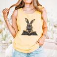 Cute Rabbit Bunny Book Lover Comfort Colors Tank Top Grey Cute Rabbit Bunny Book Lover Comfort Colors Tank Top Grey