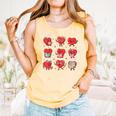 Cute Reading Hearts Valentine Day Book Lover Teacher Student Comfort Colors Tank Top Grey