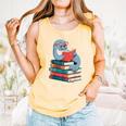 Cute Reading Seal On Books Book Lover Comfort Colors Tank Top Grey Cute Reading Seal On Books Book Lover Comfort Colors Tank Top Grey