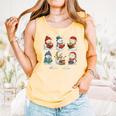 Cute Snowman Reading Books Christmas Winter Book Lover Comfort Colors Tank Top Grey