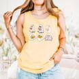 Cute Spooky Reading Book Halloween Fall Ghost Autumn Comfort Colors Tank Top Grey