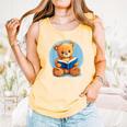 Cute Teddy Bear Reading Book Fun Comfort Colors Tank Top Grey Cute Teddy Bear Reading Book Fun Comfort Colors Tank Top Grey
