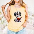 Dalmatian Reading a Book Dog Comfort Colors Tank Top Grey