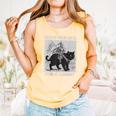 Defend Your Local Library Knight Cat Rider Book Lover Comfort Colors Tank Top Grey