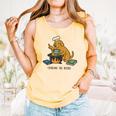 Dog Cooking The Books Comfort Colors Tank Top Grey